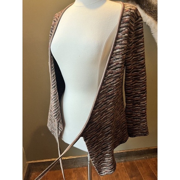 Beyond Threads Baby Alpaca Wool Blend Multi Color Wrap Sweater Womens M FLAWED - Picture 11 of 12